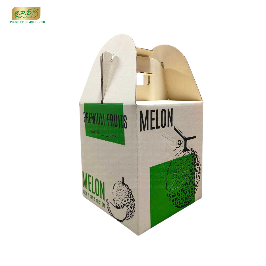 กล่องเมล่อน 1 ลูก  มีพิมพ์  2025  (แพ็ค 20 ใบ)