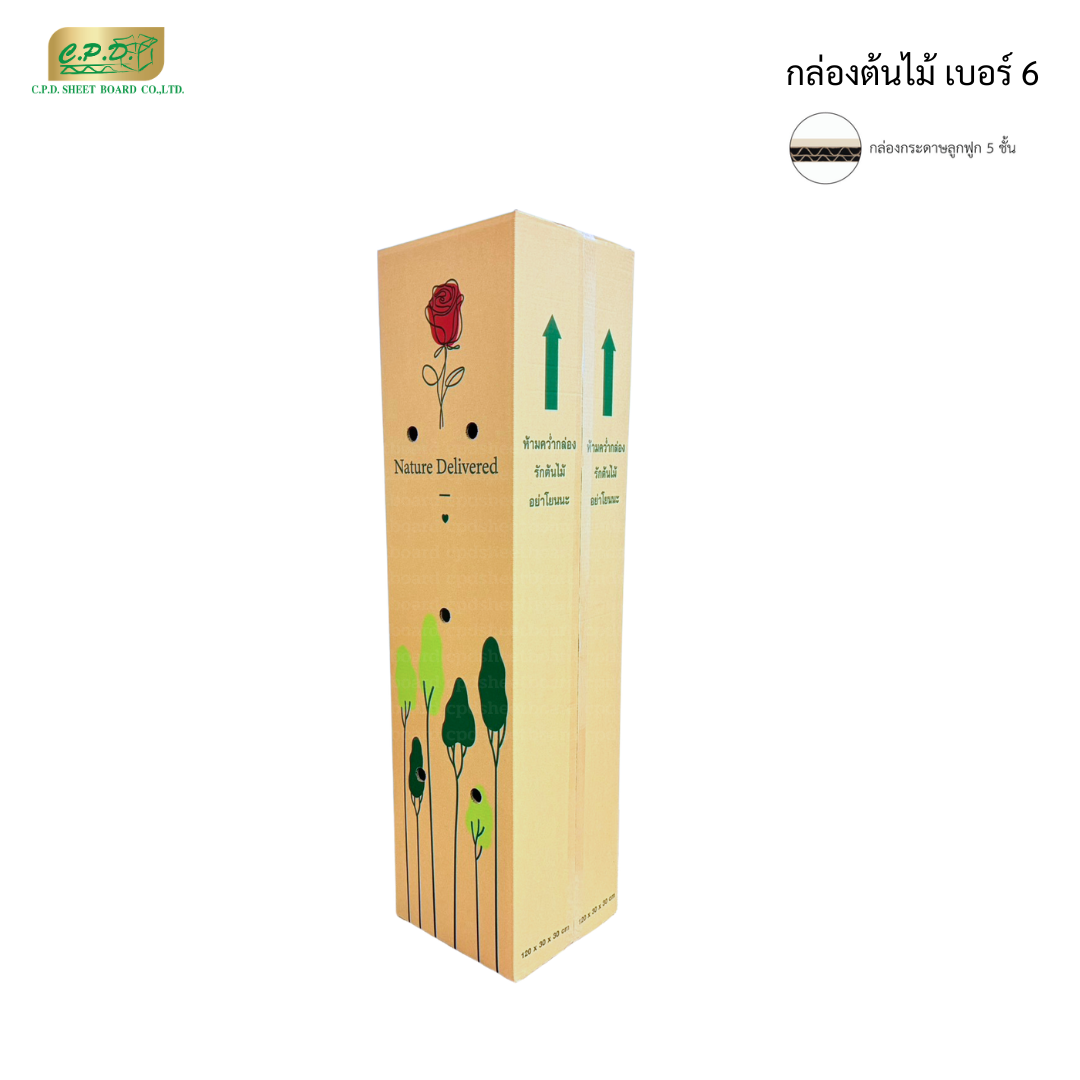 88-1201-15 กล่องต้นไม้ เบอร์ 6 (5 ชั้น) แพ็ค 10 ใบ